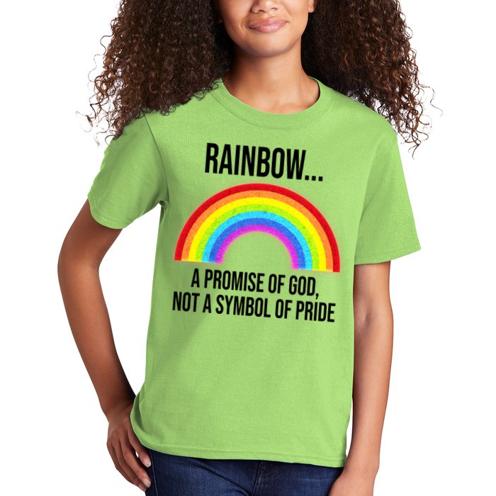 Rainbow A Promise Of God Not A Symbol Of Pride Kids T-Shirt