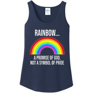 Rainbow A Promise Of God Not A Symbol Of Pride Ladies Essential Tank