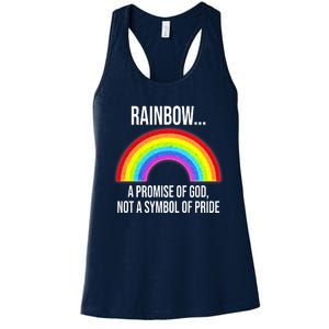 Rainbow A Promise Of God Not A Symbol Of Pride Women's Racerback Tank