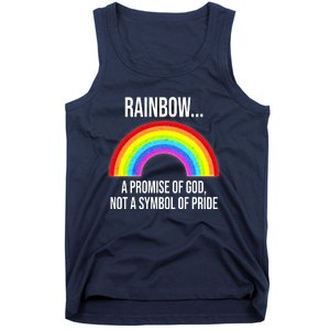 Rainbow A Promise Of God Not A Symbol Of Pride Tank Top