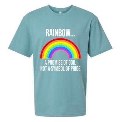 Rainbow A Promise Of God Not A Symbol Of Pride Sueded Cloud Jersey T-Shirt