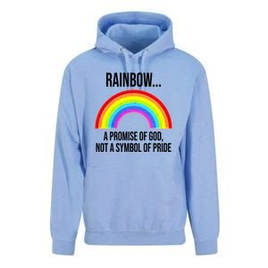 Rainbow A Promise Of God Not A Symbol Of Pride Unisex Surf Hoodie