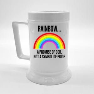 Rainbow A Promise Of God Not A Symbol Of Pride Beer Stein