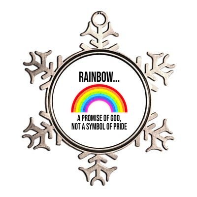 Rainbow A Promise Of God Not A Symbol Of Pride Metallic Star Ornament