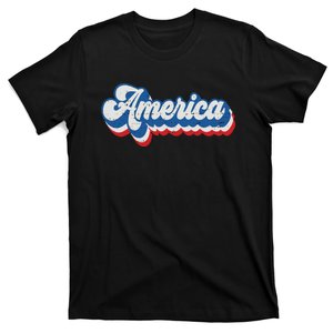 Retro America Patriotic USA 4th Of July For Women T-Shirt