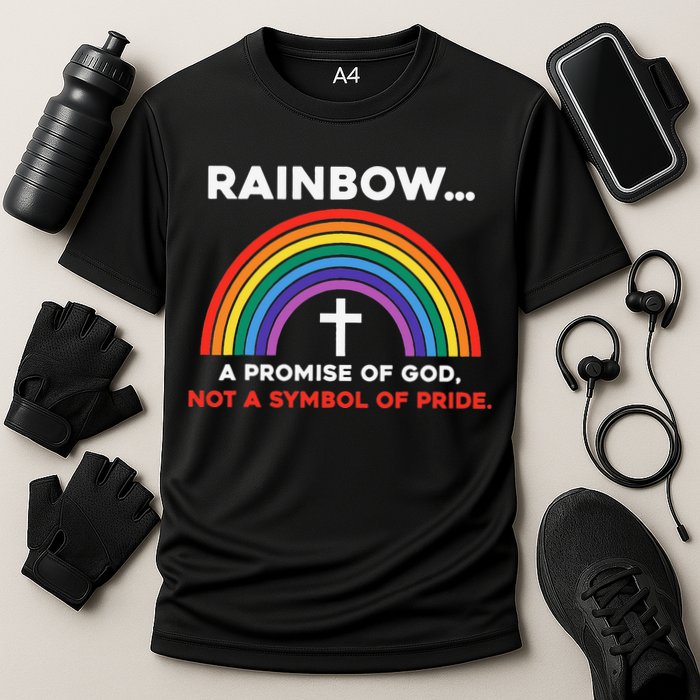 Rainbow A Promise Of God Not A Symbol Of Pride Cooling Performance Crew T-Shirt