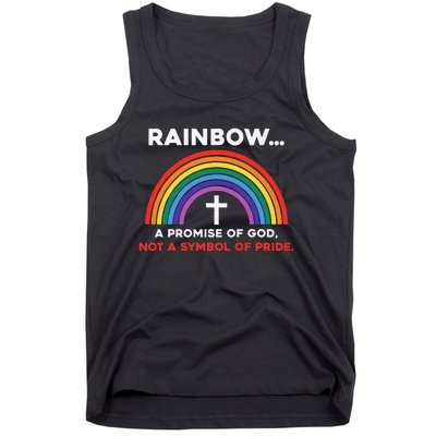 Rainbow A Promise Of God Not A Symbol Of Pride Tank Top