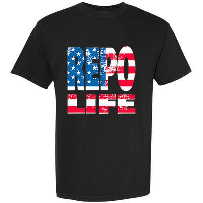 Repo Agent Patriotic Flag Repo Life Garment-Dyed Heavyweight T-Shirt