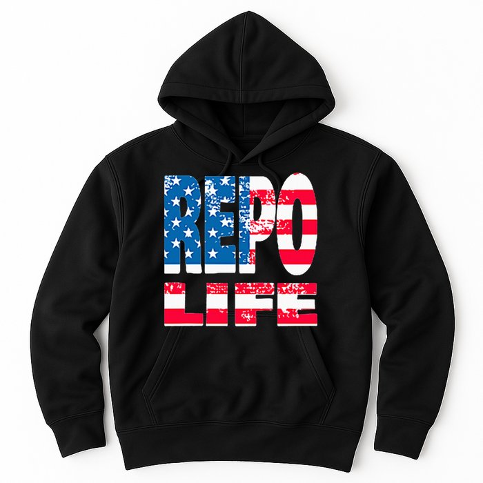 Repo Agent Patriotic Flag Repo Life Hoodie