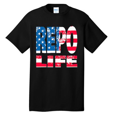 Repo Agent Patriotic Flag Repo Life Tall T-Shirt