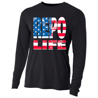 Repo Agent Patriotic Flag Repo Life Cooling Performance Long Sleeve Crew