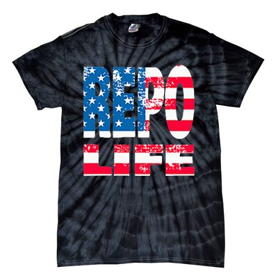 Repo Agent Patriotic Flag Repo Life Tie-Dye T-Shirt