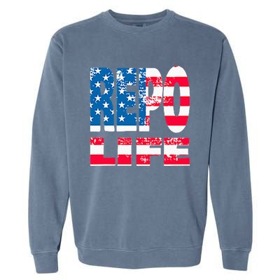 Repo Agent Patriotic Flag Repo Life Garment-Dyed Sweatshirt