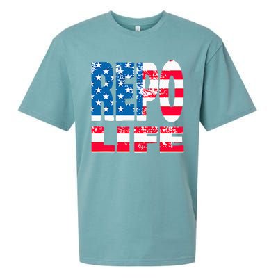 Repo Agent Patriotic Flag Repo Life Sueded Cloud Jersey T-Shirt