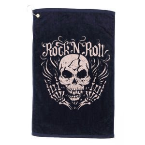 Rock And Roll Skeleton Hand Platinum Collection Golf Towel