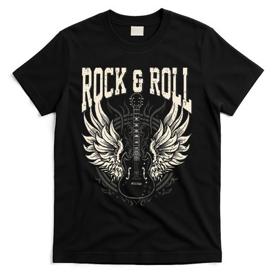 Rock And Roll Lover Gifts Cool Electric Guitar Concert Band T-Shirt