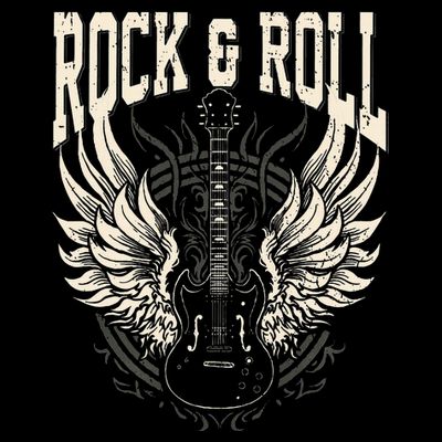 Rock And Roll Lover Gifts Cool Electric Guitar Concert Band T-Shirt