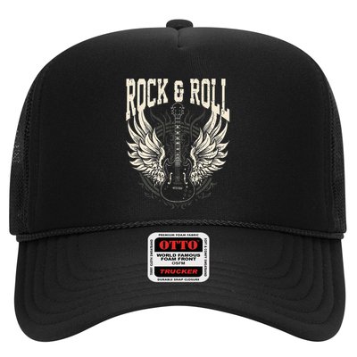 Rock And Roll Lover Gifts Cool Electric Guitar Concert Band Trucker Hat