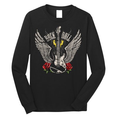 Rock And Roll Guitar Vintage Rock Music Long Sleeve Shirt