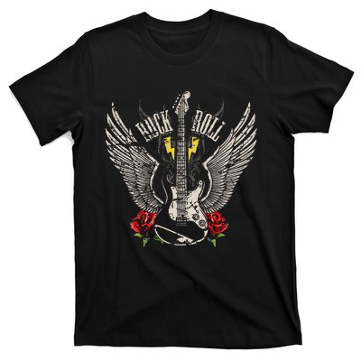 Rock And Roll Guitar Vintage Rock Music T-Shirt