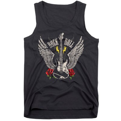 Rock And Roll Guitar Vintage Rock Music Tank Top