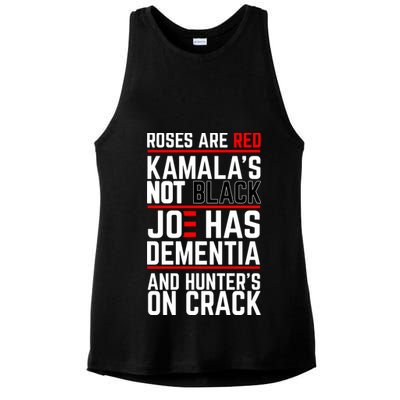 Roses Are Red KamalaS Not Black Joe Has Dementia And Hunters On Crack Ladies PosiCharge Tri-Blend Wicking Tank