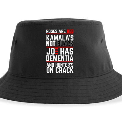 Roses Are Red KamalaS Not Black Joe Has Dementia And Hunters On Crack Sustainable Bucket Hat