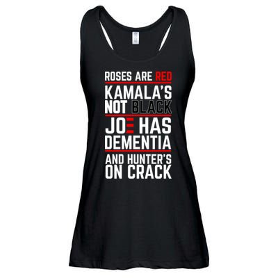 Roses Are Red KamalaS Not Black Joe Has Dementia And Hunters On Crack Ladies Essential Flowy Tank
