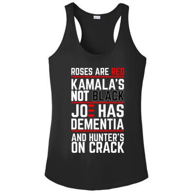 Roses Are Red KamalaS Not Black Joe Has Dementia And Hunters On Crack Ladies PosiCharge Competitor Racerback Tank