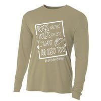 Roses Are Red Violets Are Blue I Want Tacos And Queso Too Cooling Performance Long Sleeve Crew