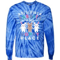 Rabbit Animal Rescue Meaningful Gift Bunnies Dad Bunny Mama Gift Cute Gift Tie-Dye Long Sleeve Shirt