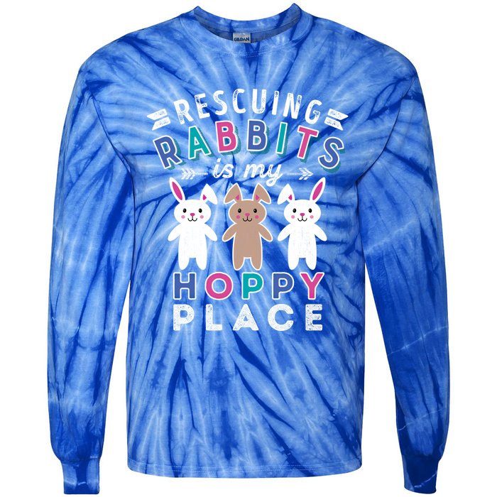 Rabbit Animal Rescue Meaningful Gift Bunnies Dad Bunny Mama Gift Cute Gift Tie-Dye Long Sleeve Shirt