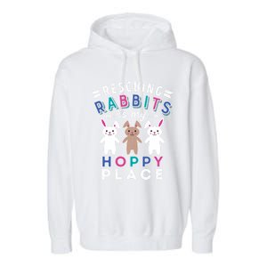 Rabbit Animal Rescue Meaningful Gift Bunnies Dad Bunny Mama Gift Cute Gift Garment-Dyed Fleece Hoodie