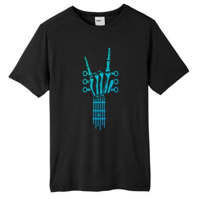 Rock And Roll Rock On Guitar Neck Cool Skeleton Hand Gift Tall Fusion ChromaSoft Performance T-Shirt