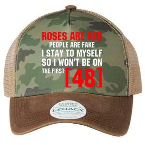 Roses Are Red People Are Fake I Stay To Myself First 48 Legacy Tie Dye Trucker Hat