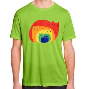 Rainbow Art Retro Cats Adult ChromaSoft Performance T-Shirt