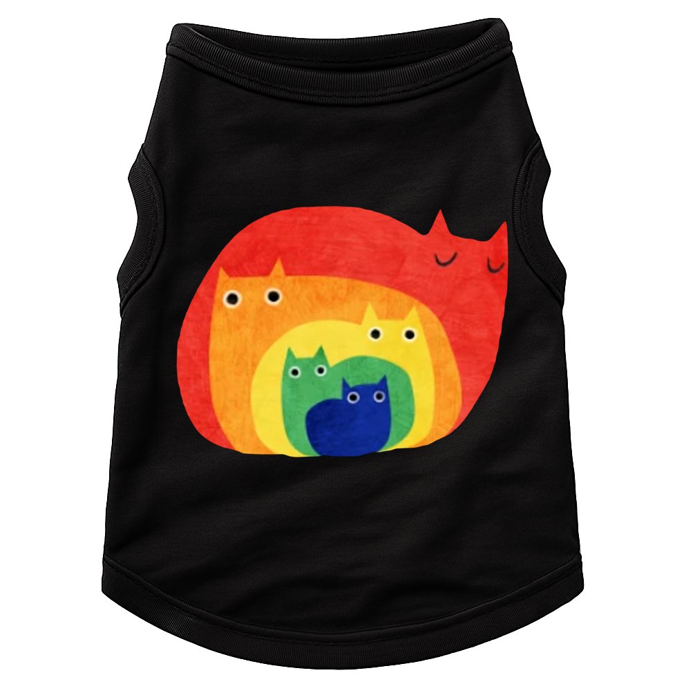 Rainbow Art Retro Cats Doggie Tank