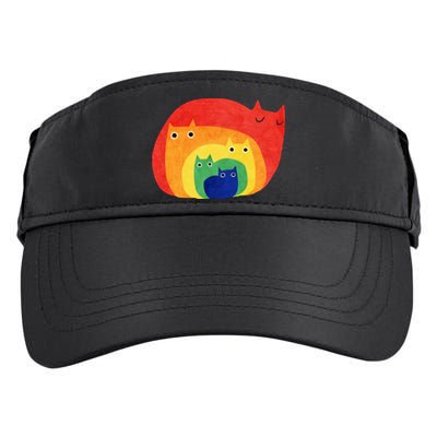 Rainbow Art Retro Cats Adult Drive Performance Visor