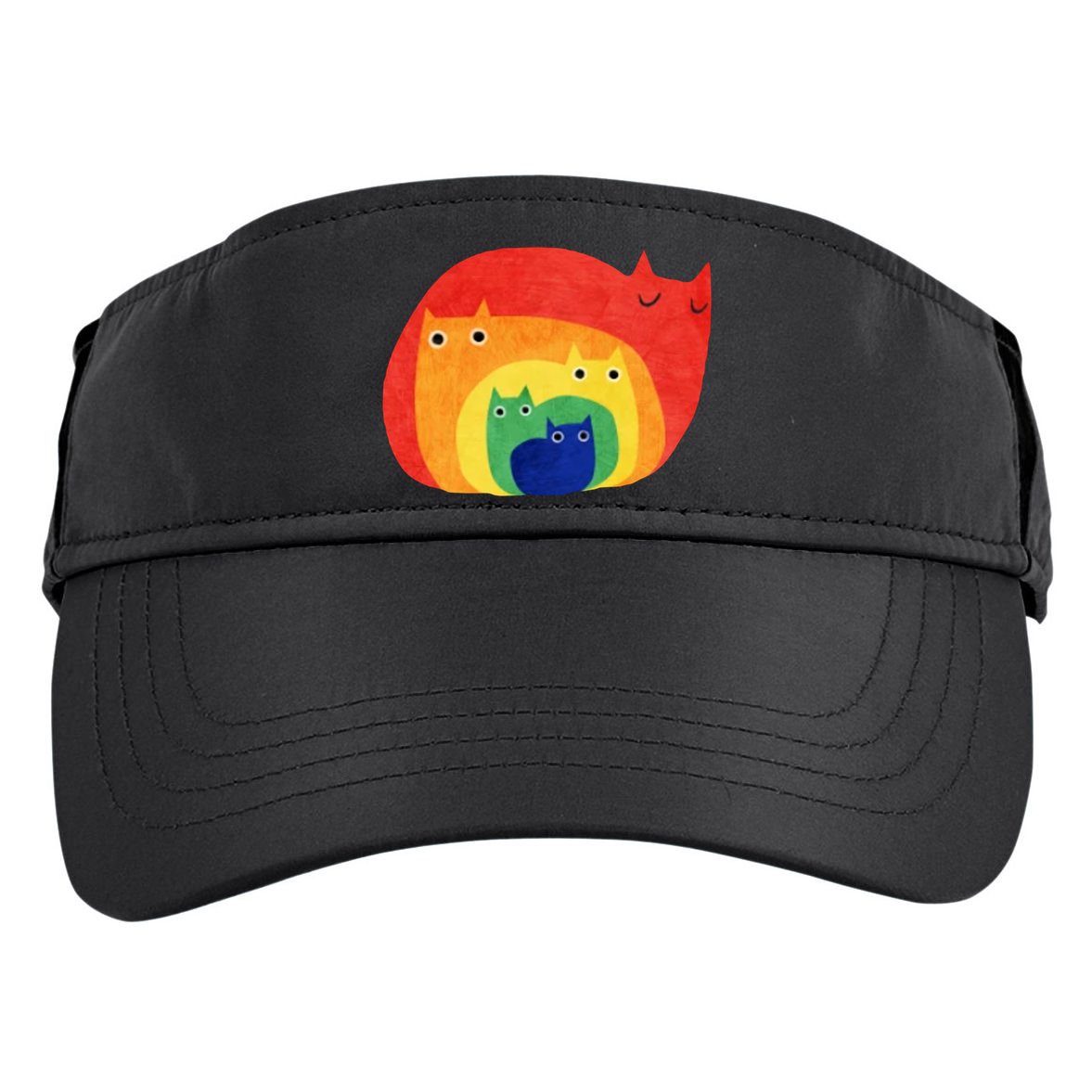 Rainbow Art Retro Cats Adult Drive Performance Visor
