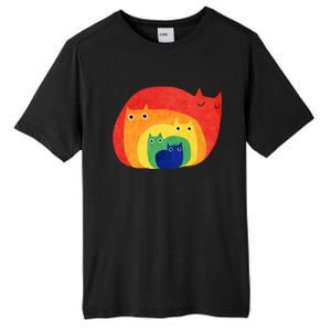 Rainbow Art Retro Cats Tall Fusion ChromaSoft Performance T-Shirt