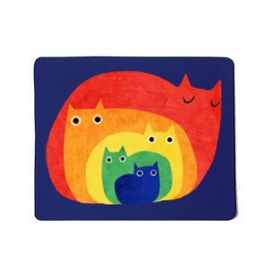 Rainbow Art Retro Cats Mousepad