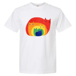 Rainbow Art Retro Cats Garment-Dyed Heavyweight T-Shirt