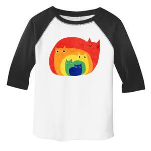 Rainbow Art Retro Cats Toddler Fine Jersey T-Shirt