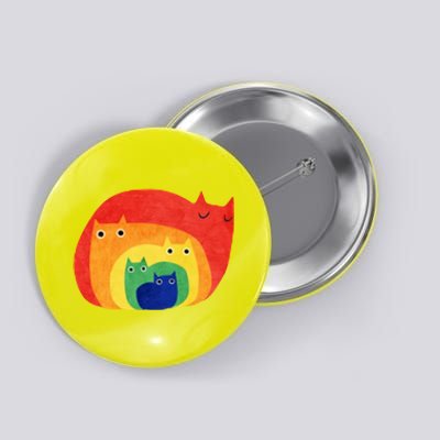 Rainbow Art Retro Cats Button