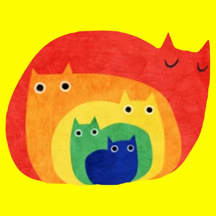 Rainbow Art Retro Cats Kids T-Shirt