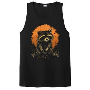 Raccoon Animal Retro Style Graphic Tees for Boy PosiCharge Competitor Tank