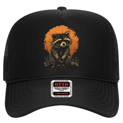Raccoon Animal Retro Style Graphic Tees for Boy Trucker Hat