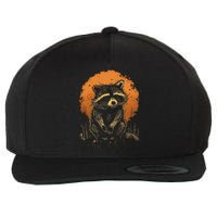 Raccoon Animal Retro Style Graphic Tees for Boy Wool Snapback Cap