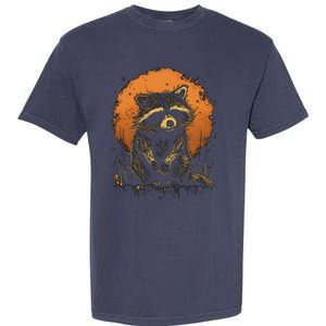 Raccoon Animal Retro Style Graphic Tees for Boy Garment-Dyed Heavyweight T-Shirt