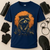 Raccoon Animal Retro Style Graphic Tees for Boy Cooling Performance Crew T-Shirt